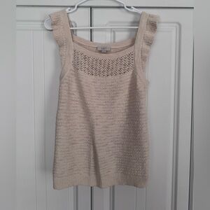 LOFT Beige Knit Sleeveless Top 🌟3 for 20🌟